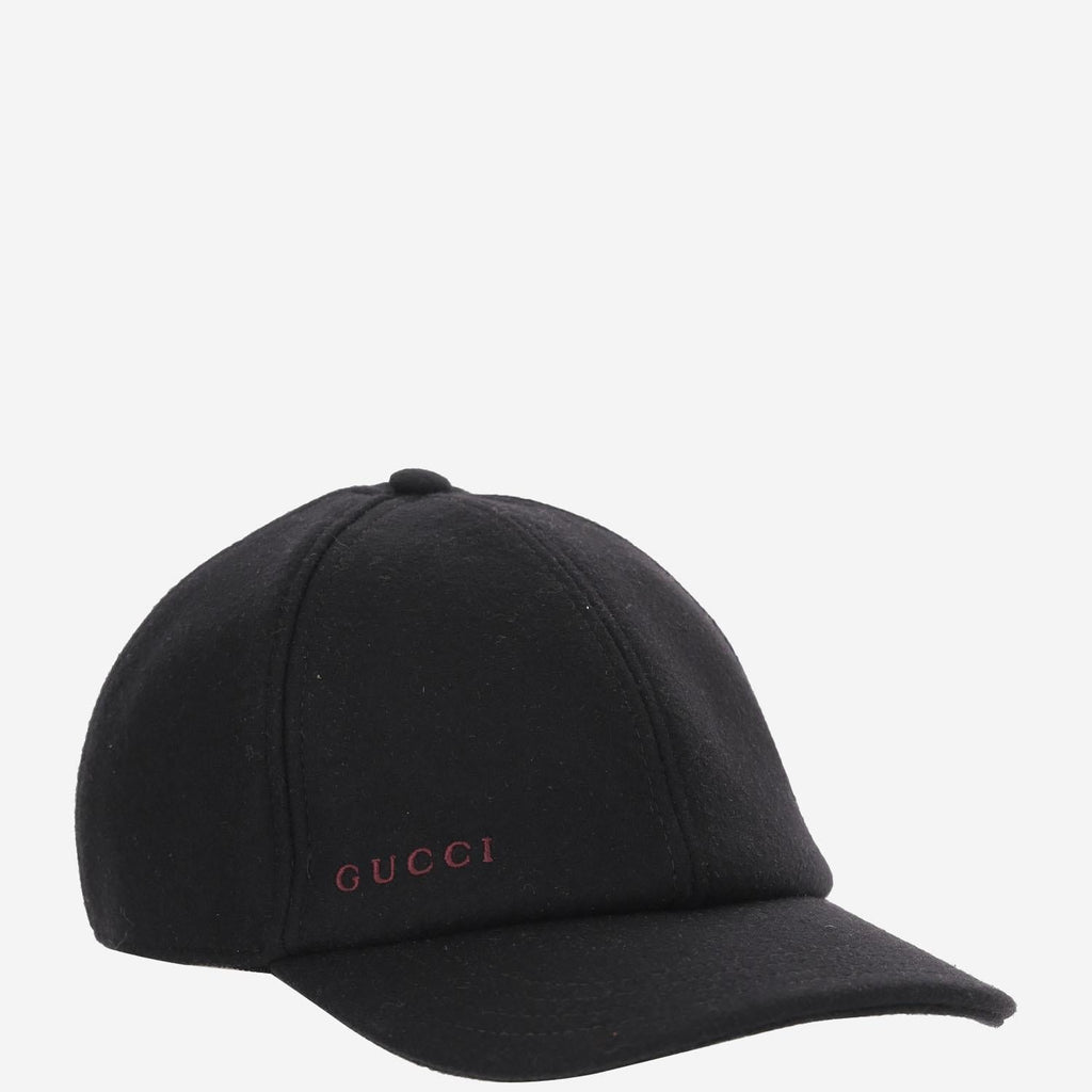 Gucci 843010 Wool Baseball Cap — Black