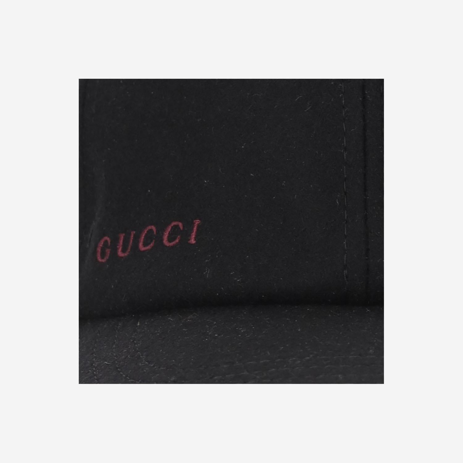 Gucci 843010 Wool Baseball Cap — Black