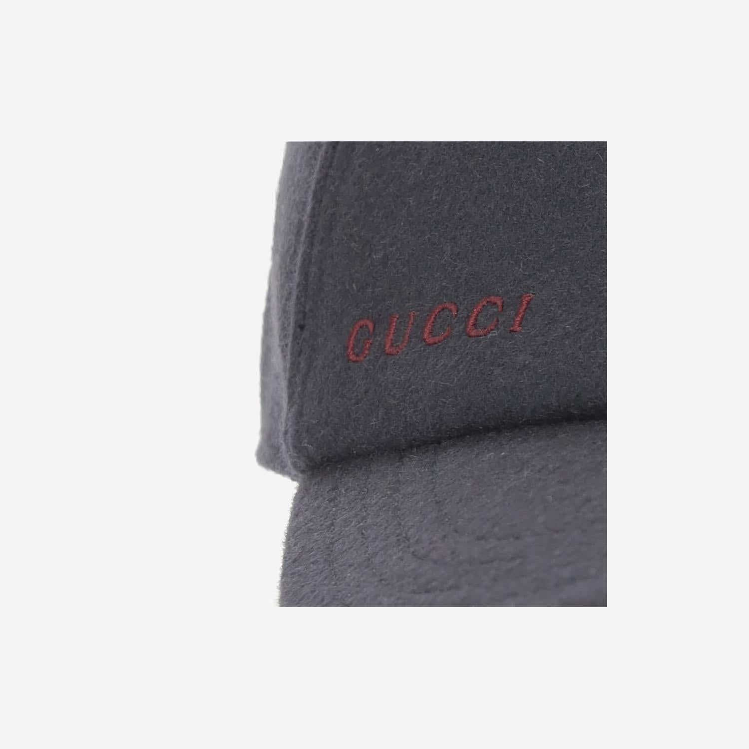 Gucci 843010 Wool Baseball Cap — Navy