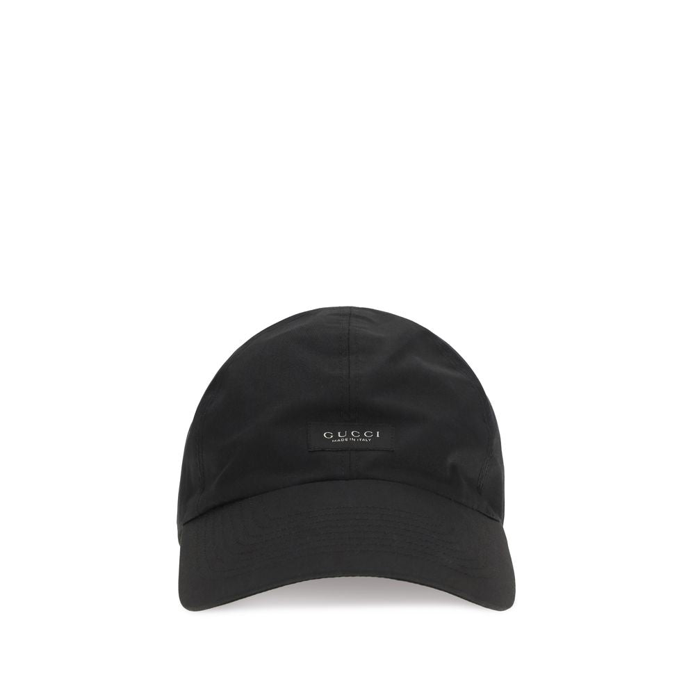 Gucci GUA004XJ4HBKR1000BB Logo-Embroidered Cotton Baseball Cap — Black