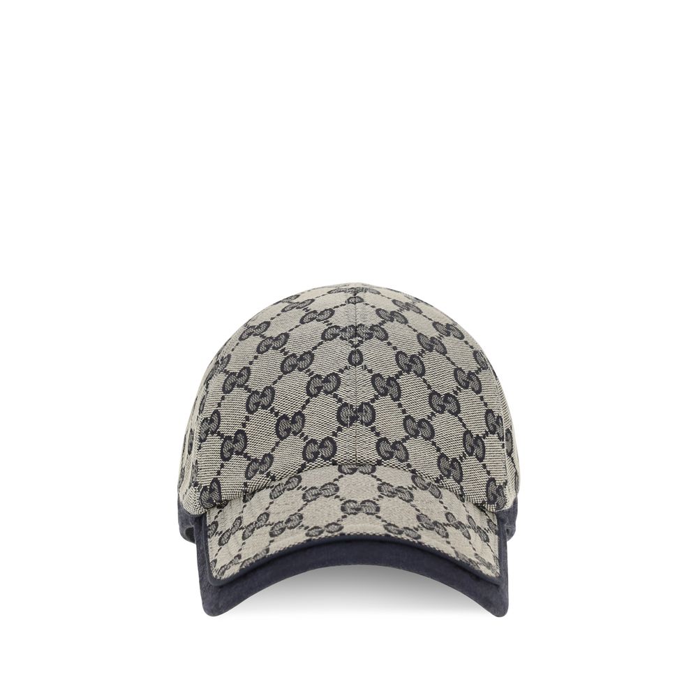 Gucci GUA001I24HBK44068BB GG Monogram Canvas Baseball Cap — Gray