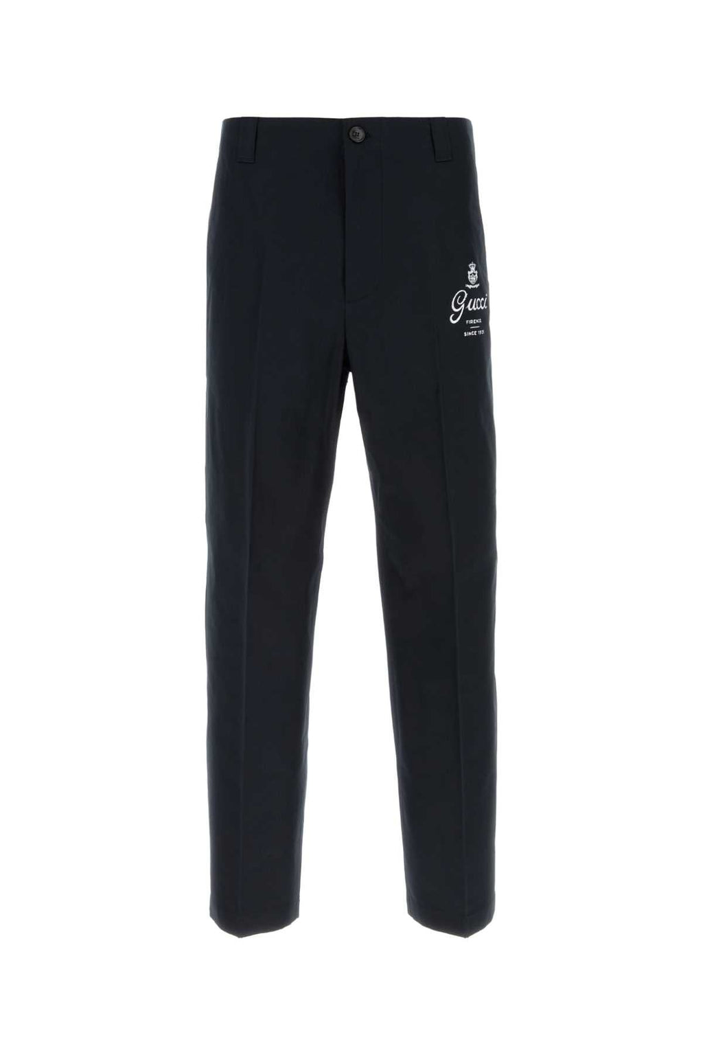 Gucci Twill Cotton Trousers — Black