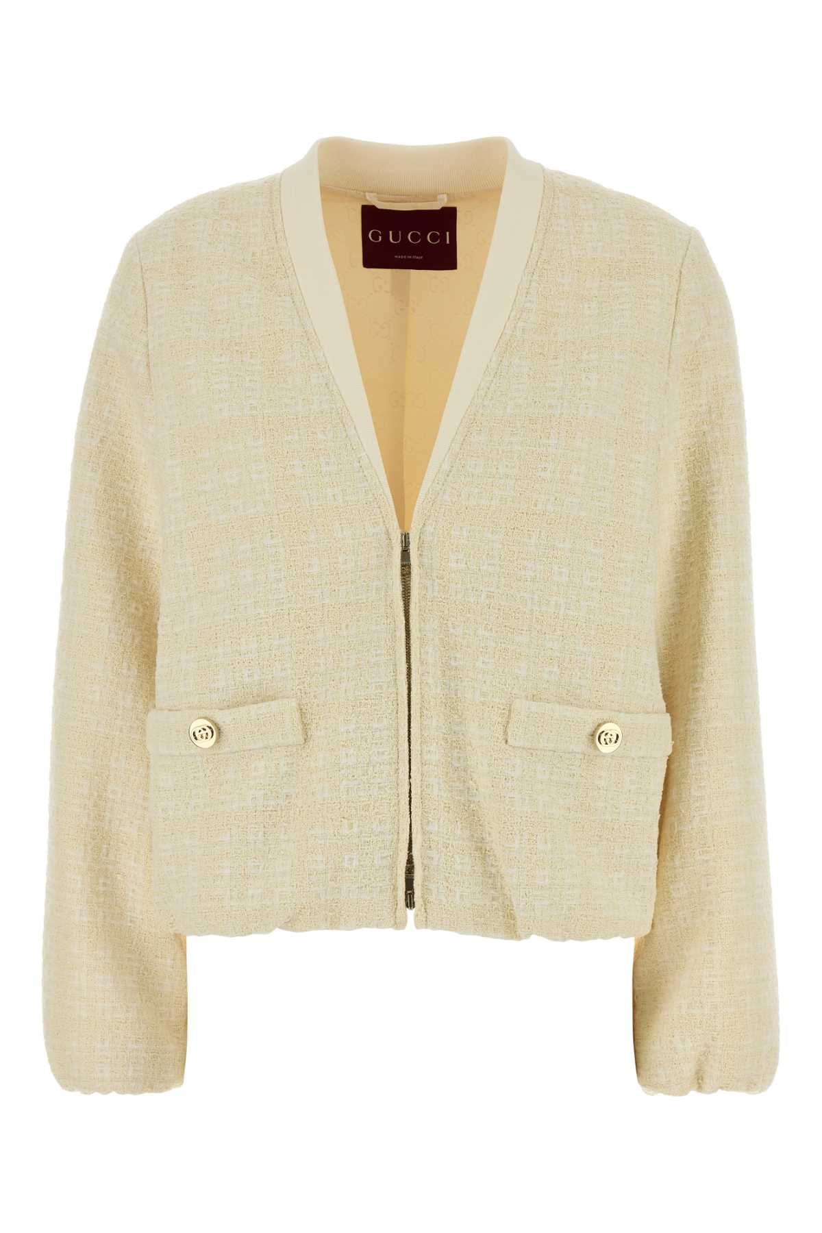 Gucci Tweed Blazer — Beige