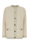 Gucci Stretch Bouclé Cardigan — Beige