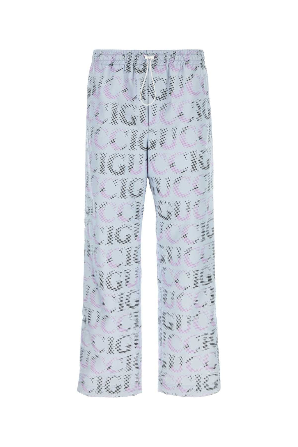 Gucci Printed Polyester Trousers — Purple