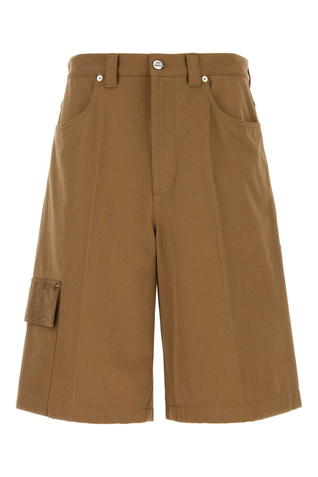 Gucci Cotton Bermuda Shorts — Camel