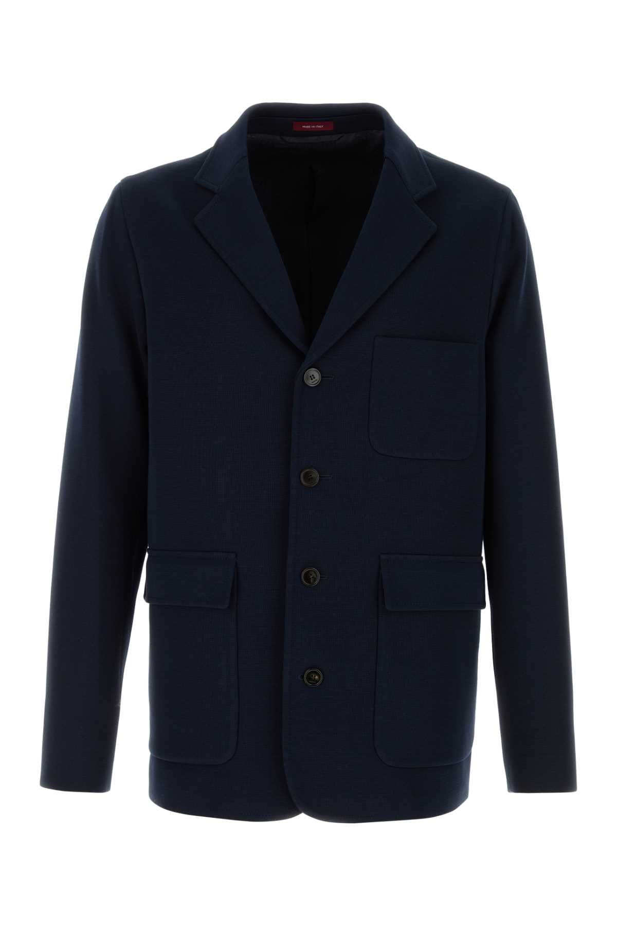 Gucci Jersey Cotton Blazer — Navy