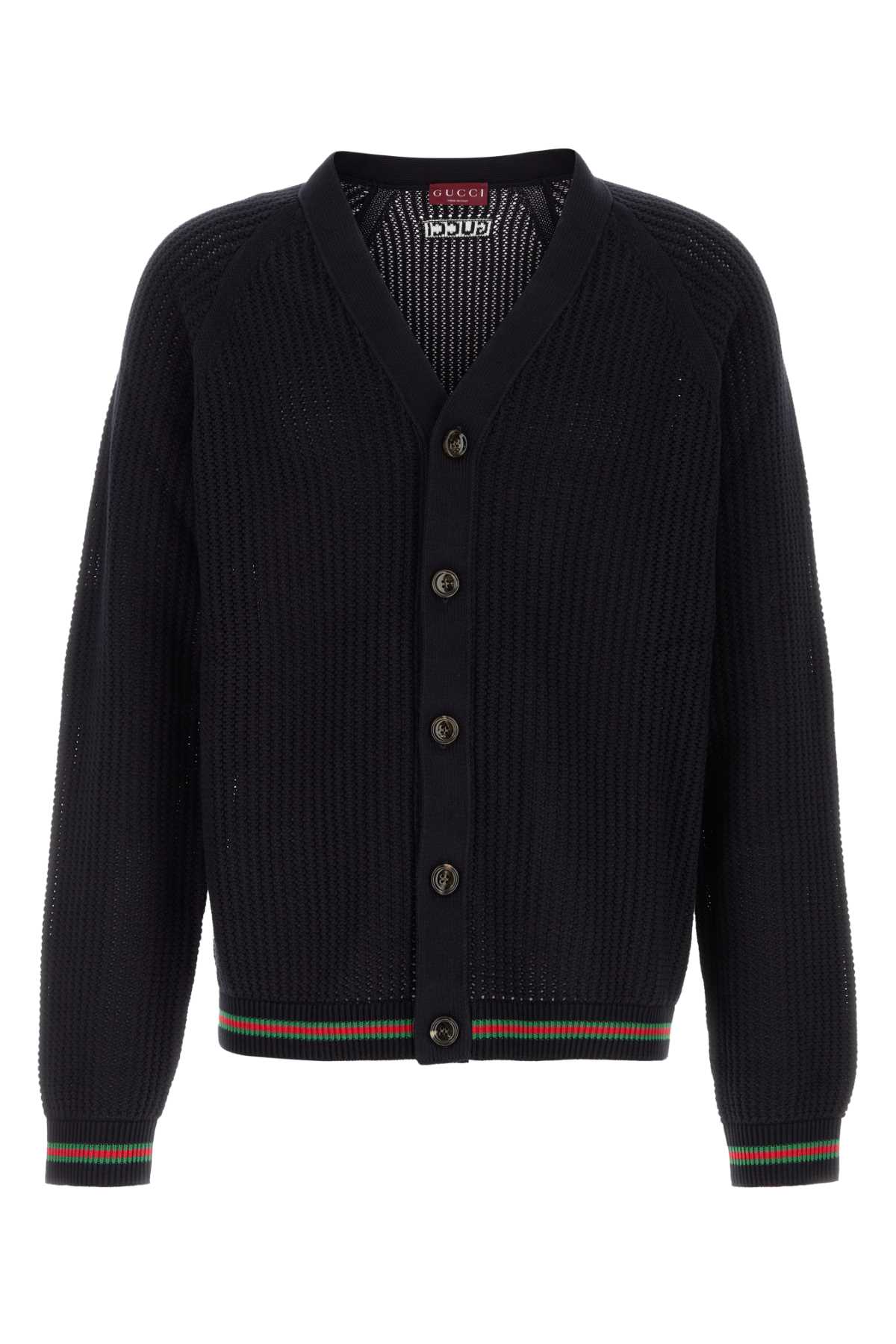 Gucci Crochet Cotton Cardigan — Navy
