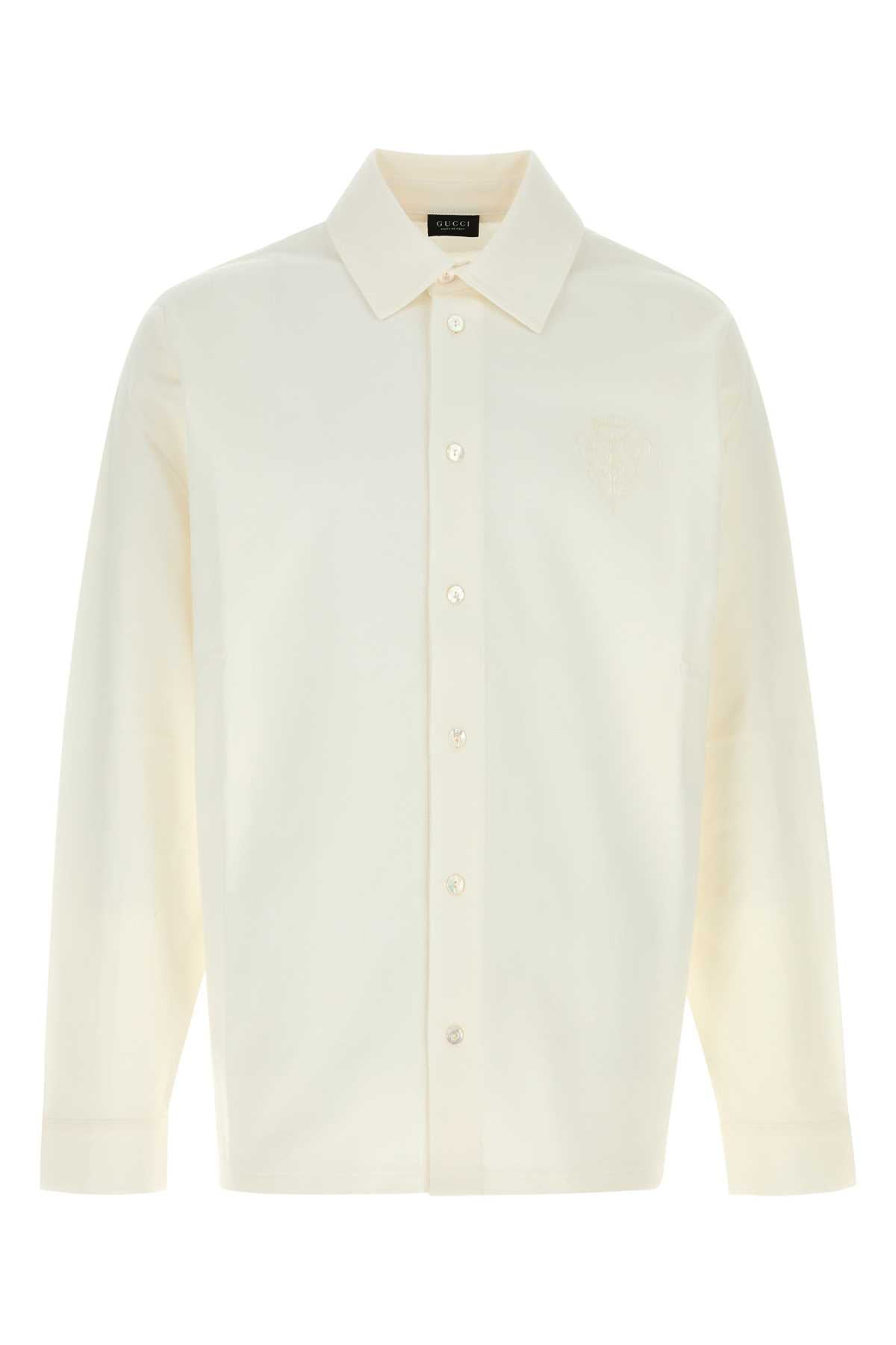 Gucci Stretch Piquet Shirt — White