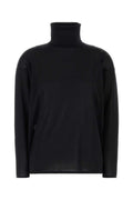 Gucci Silk Turtleneck Sweater — Black