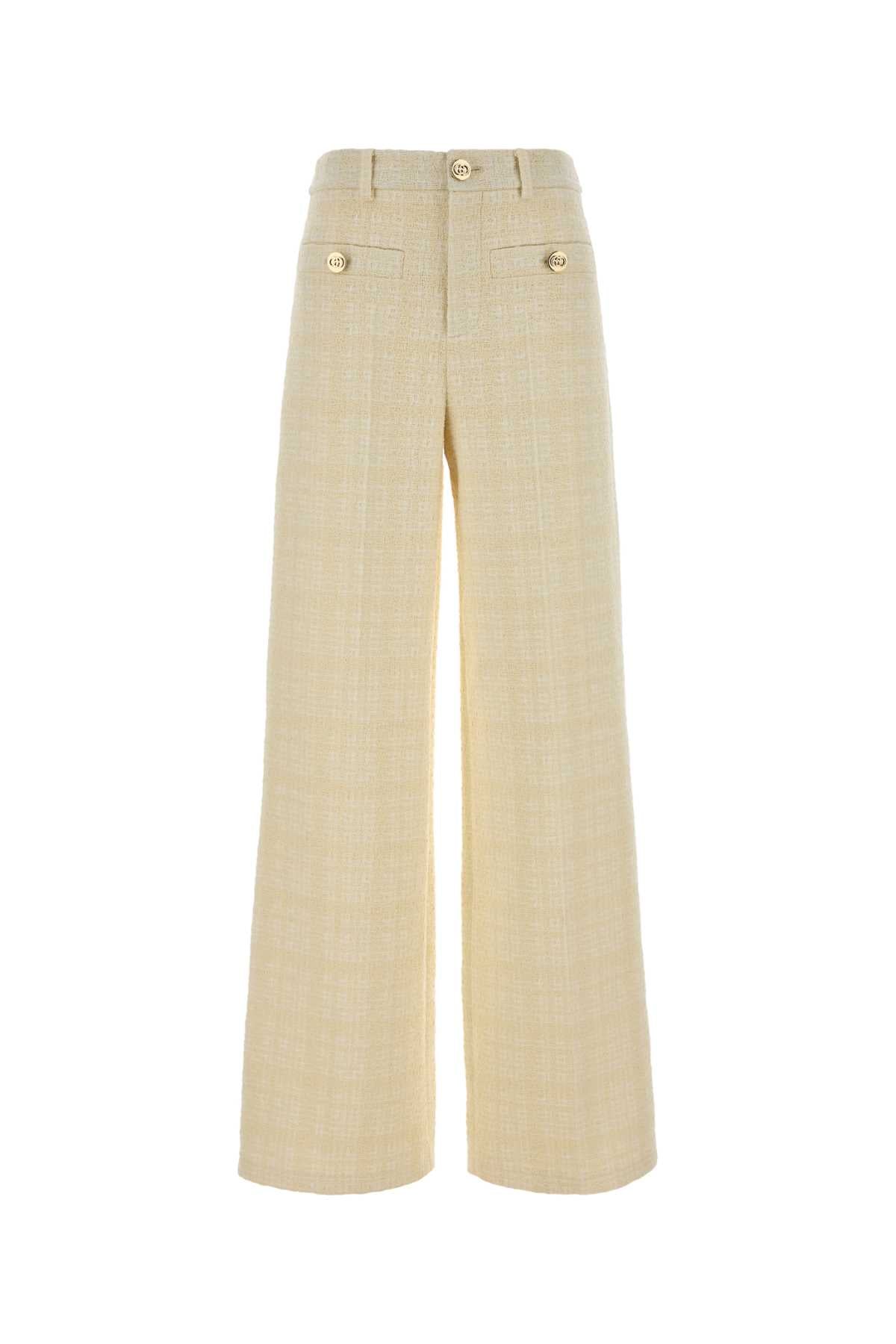Gucci Tweed Trousers — Beige