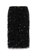 Gucci Embroidered Lace Skirt — Black