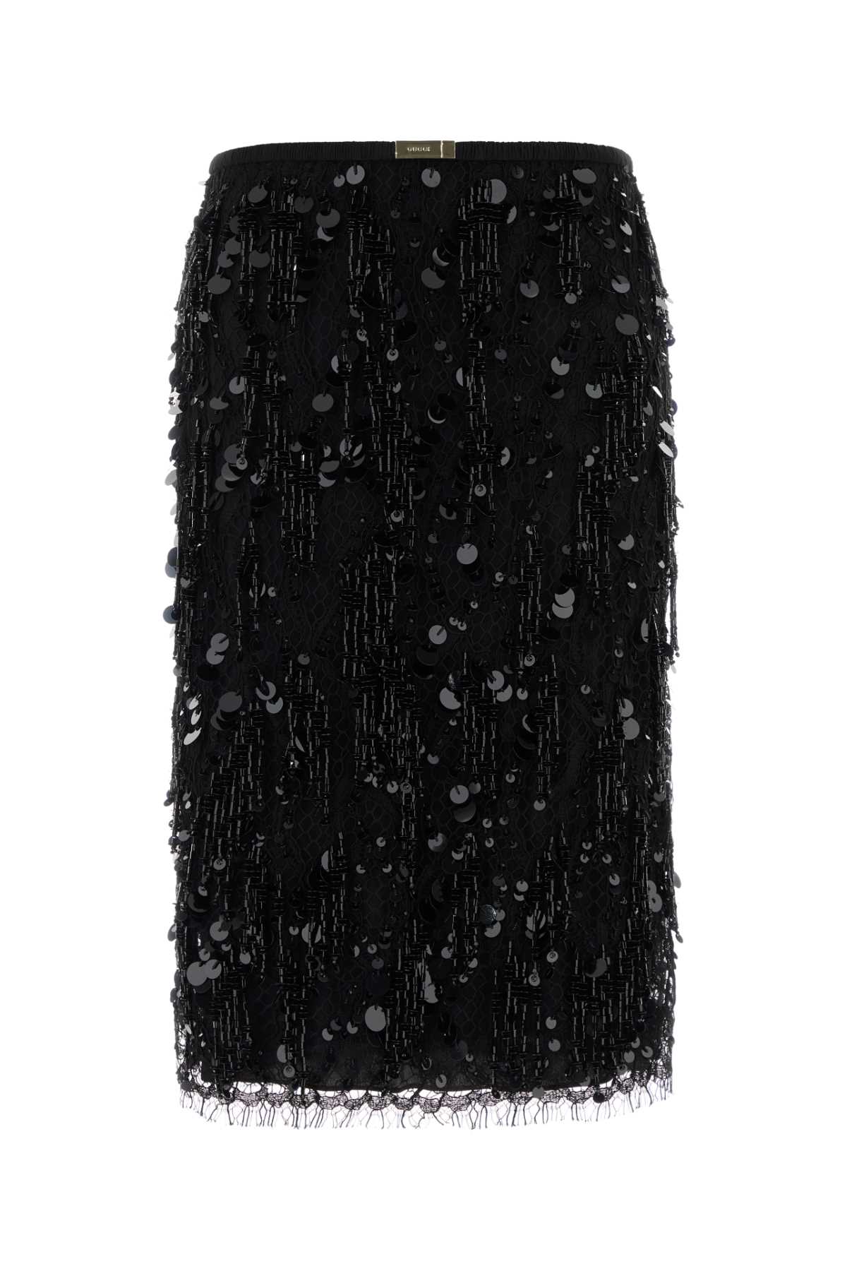 Gucci Embroidered Lace Skirt — Black