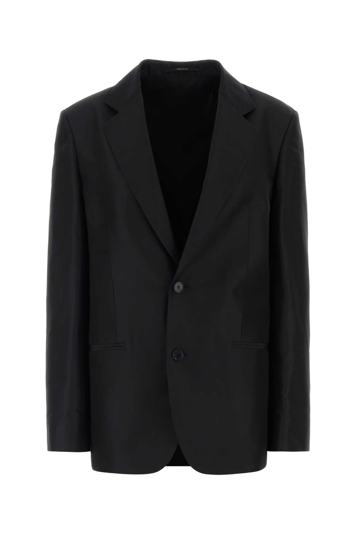 Gucci Silk Faille Blazer — Black