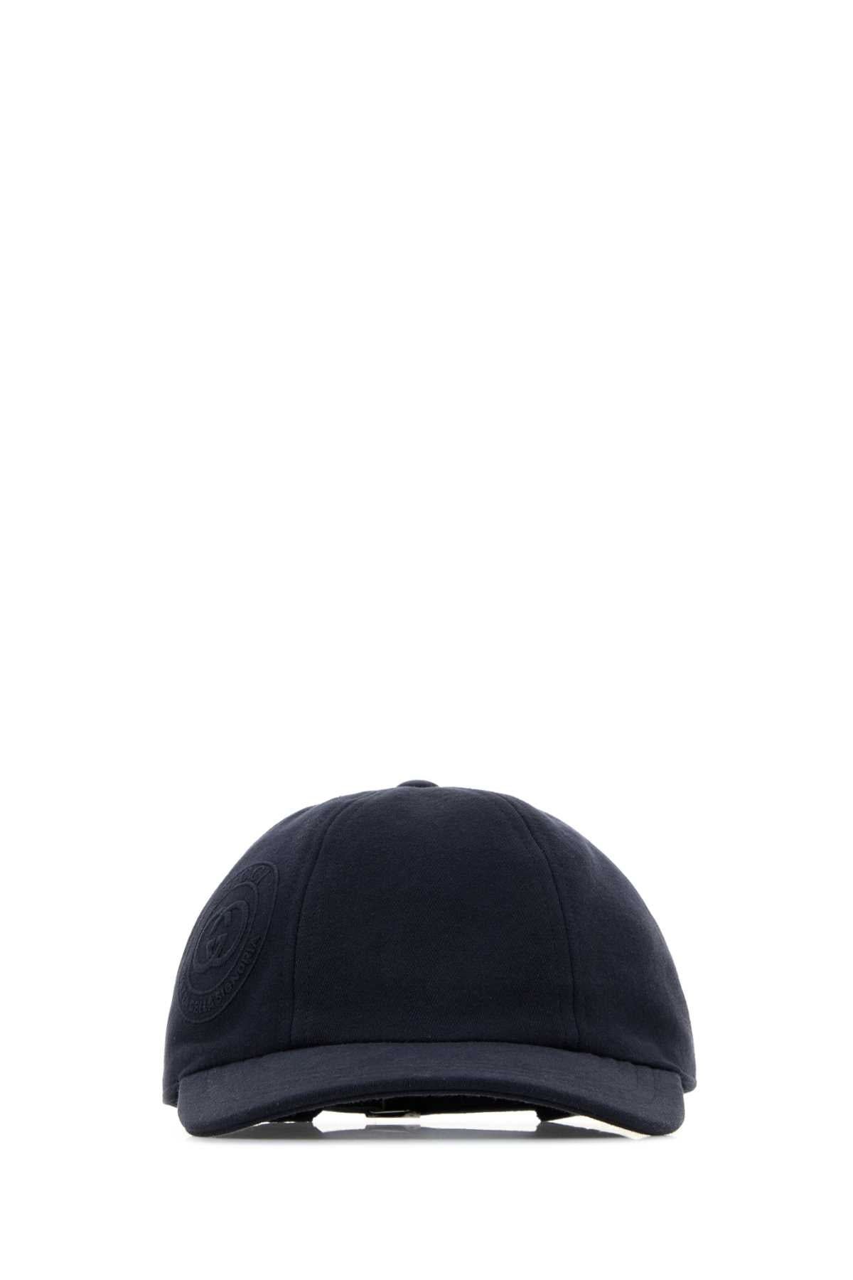 Gucci HAT Logo-Embroidered Cotton Baseball Cap — Navy