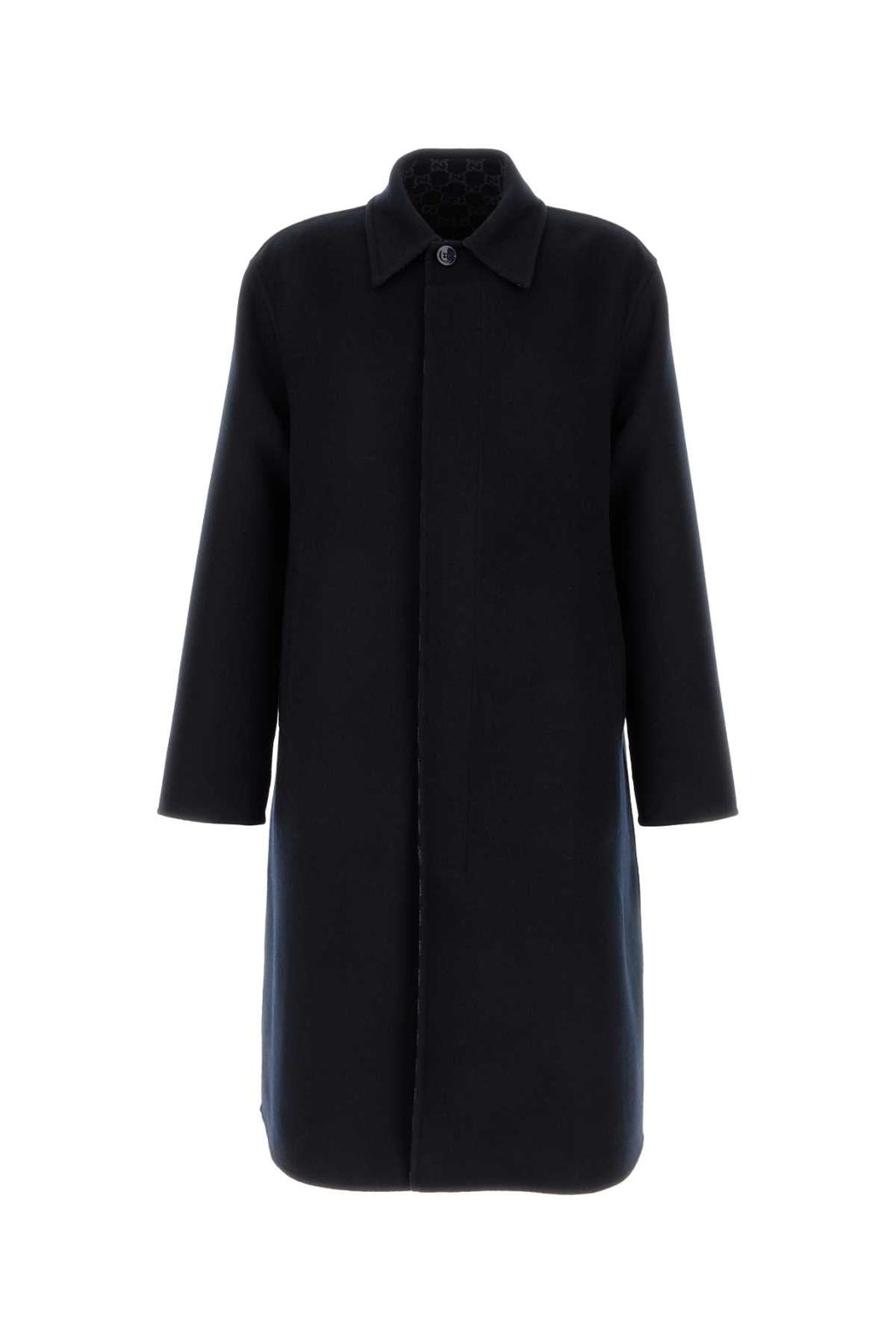 Gucci Wool Blend Coat — Navy