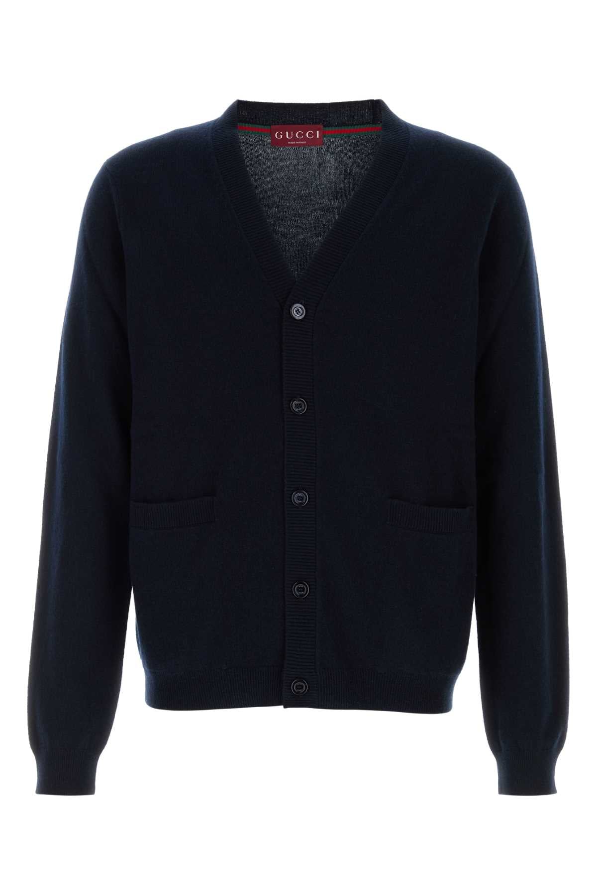 Gucci Cashmere Cardigan — Navy