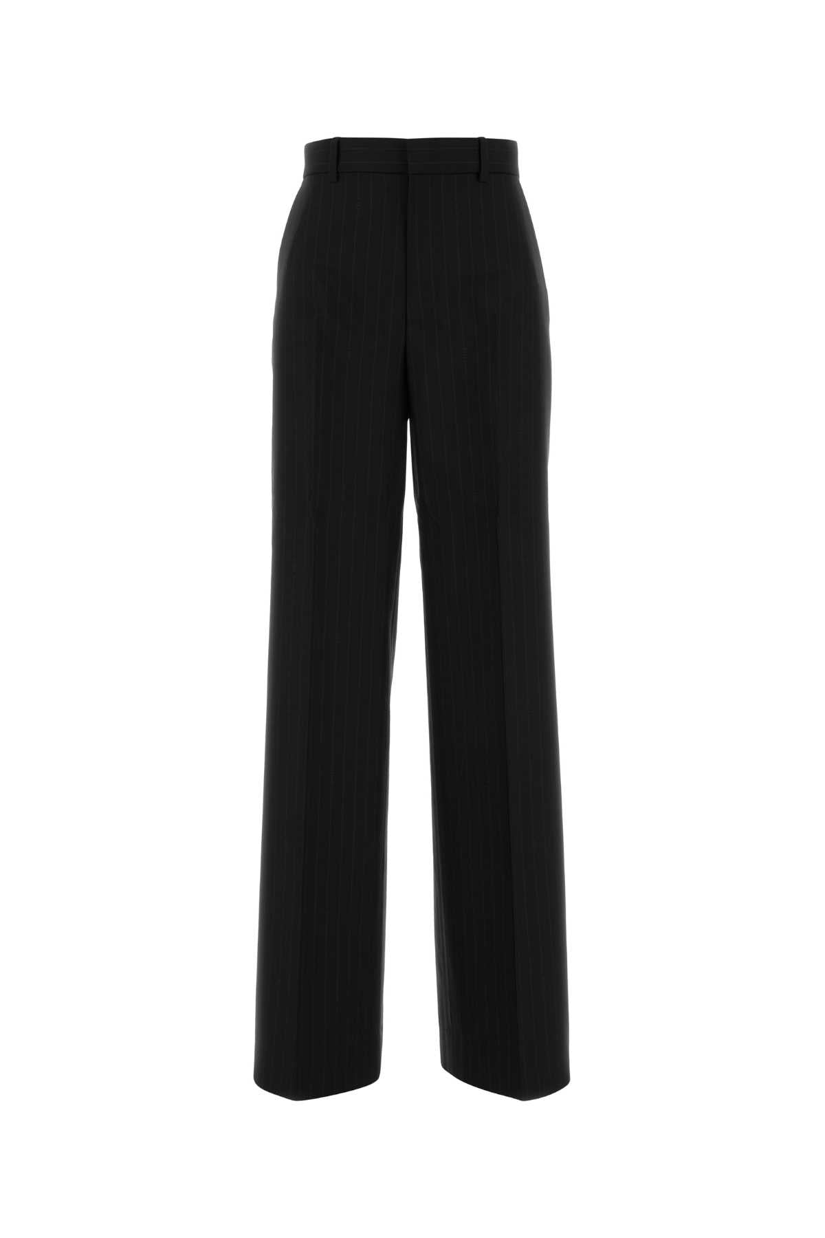 Gucci Striped Wool Trousers — Black