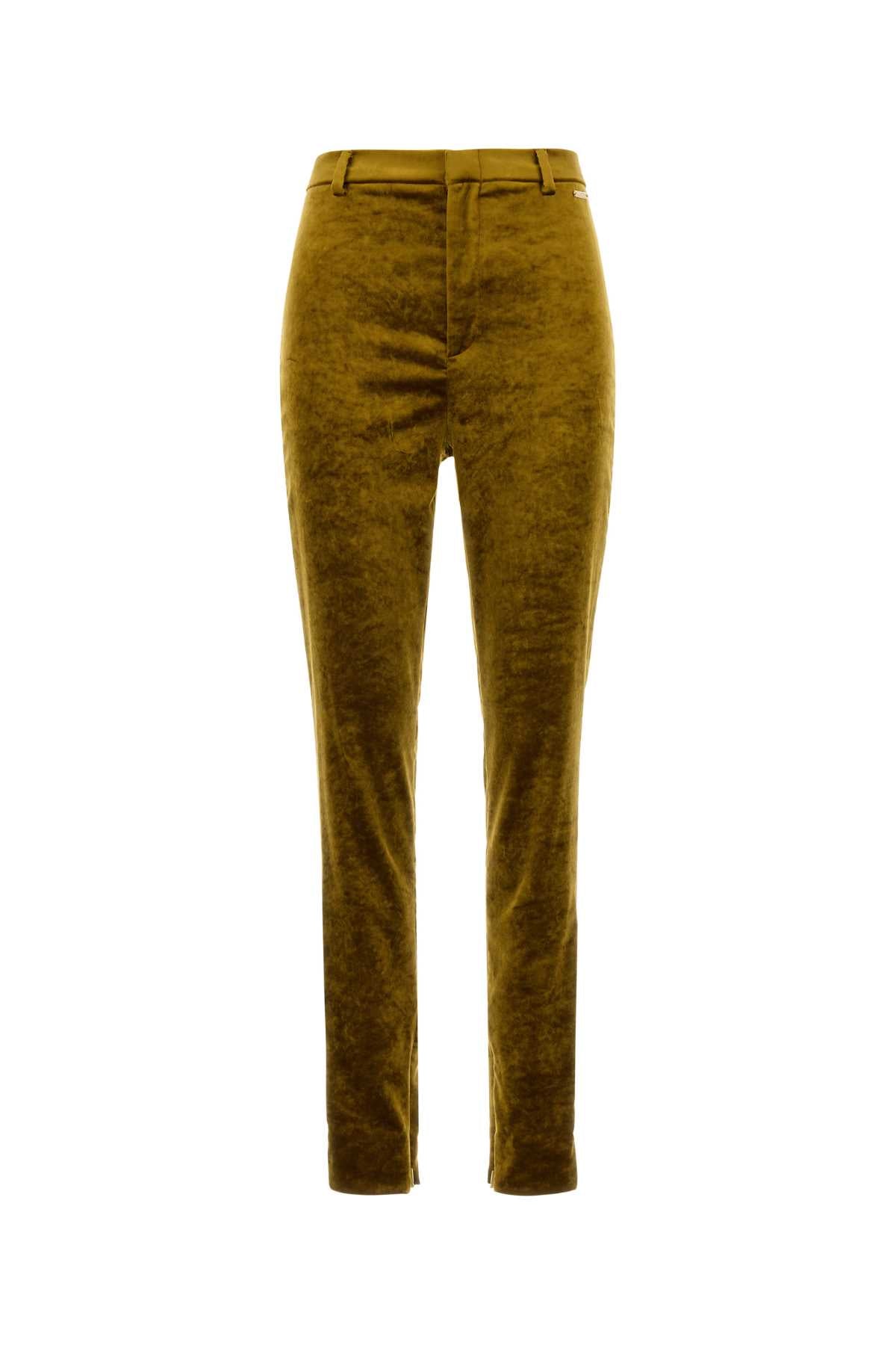 Gucci Chenille Viscose Trousers — Gold
