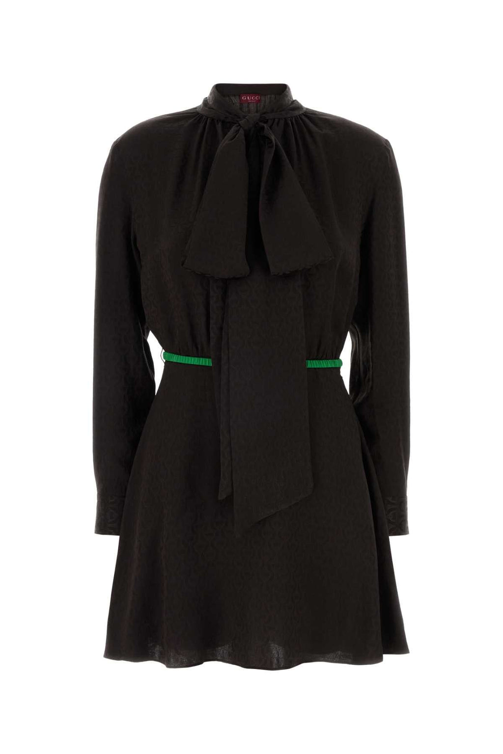 Gucci Silk Jacquard Dress — Brown