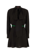 Gucci Silk Jacquard Dress — Brown