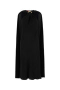 Gucci Crepe Cape Dress — Black