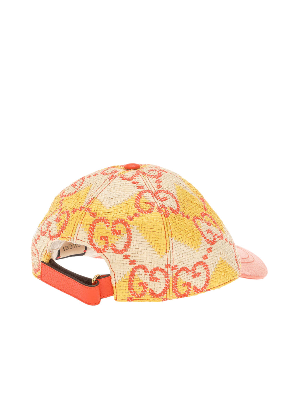 Gucci 7051653HAKX8475 Raffia-Effect GG Monogram Baseball Cap