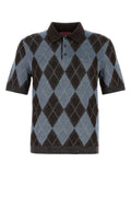 Gucci Intarsia Polo Shirt — Gray