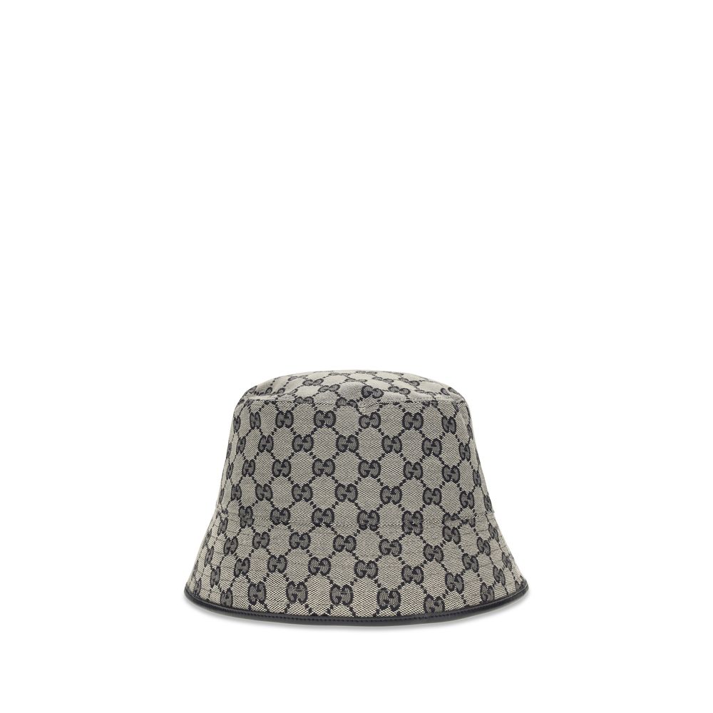 Gucci GU8757403HBNH4068BB GG Canvas Bucket Hat — Gray