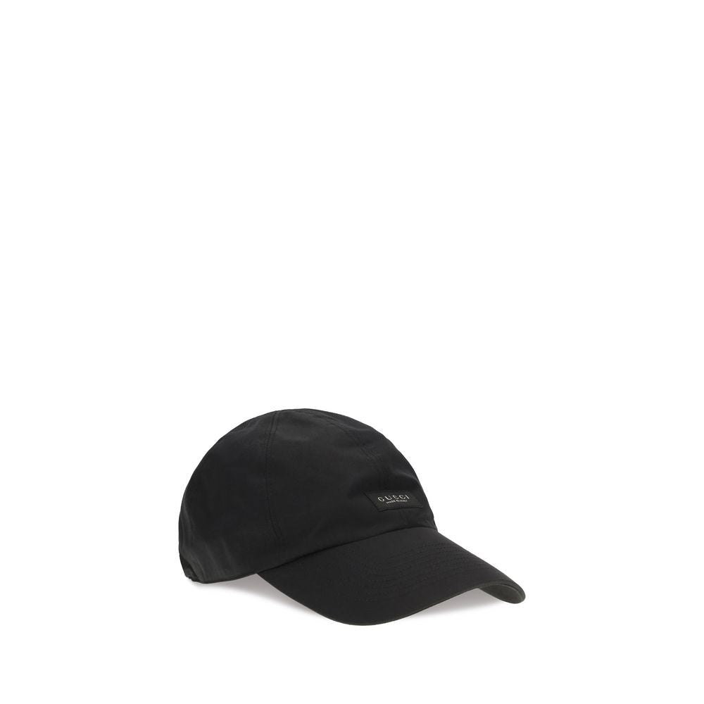 Gucci GUA004XJ4HBKR1000BB Logo-Embroidered Cotton Baseball Cap — Black