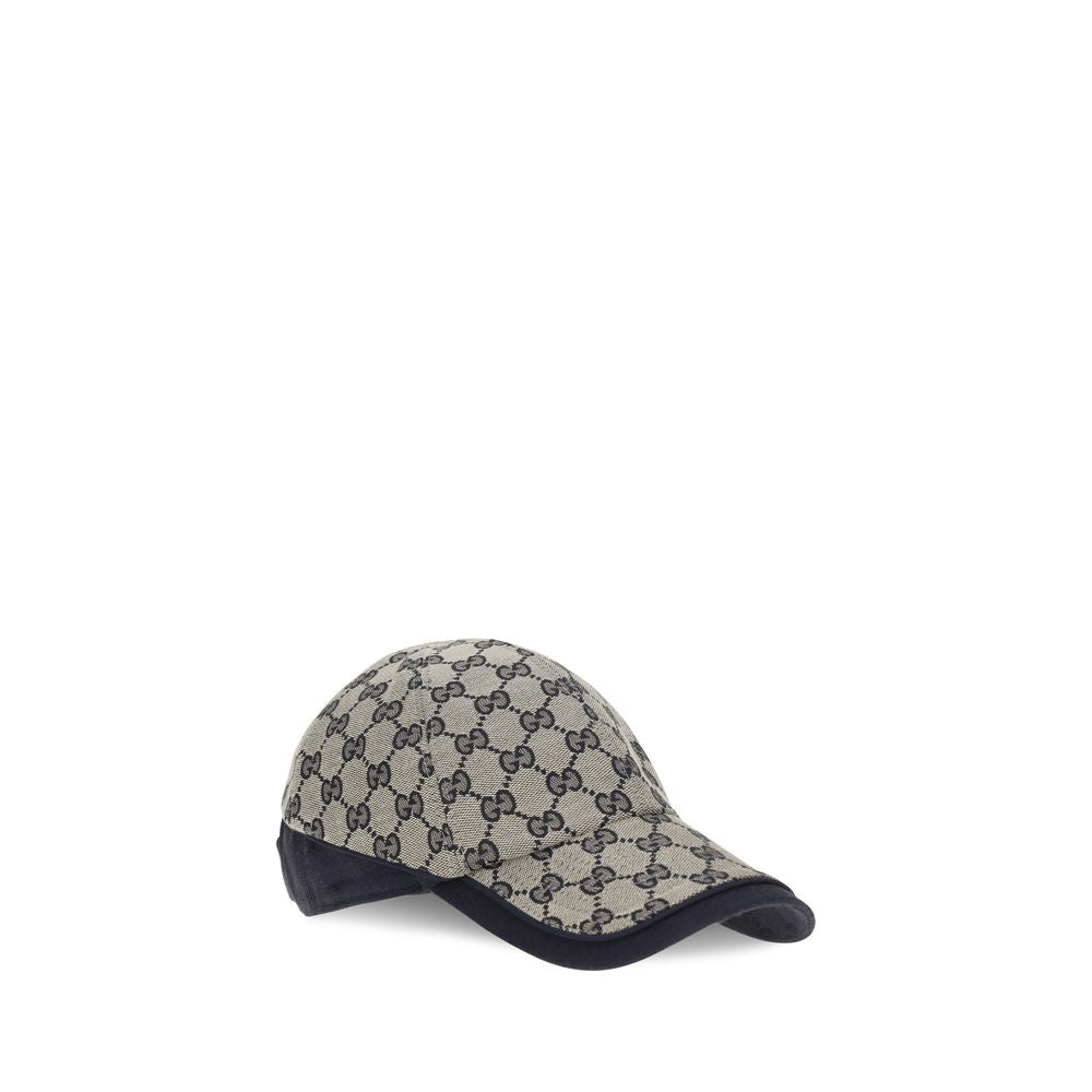 Gucci GUA001I24HBK44068BB GG Monogram Canvas Baseball Cap — Gray