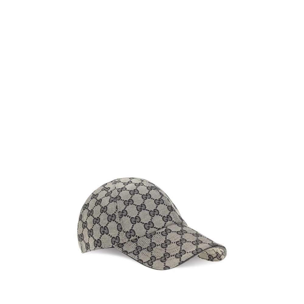 Gucci GU8757334HBKS4068BB GG Canvas Baseball Cap — Gray