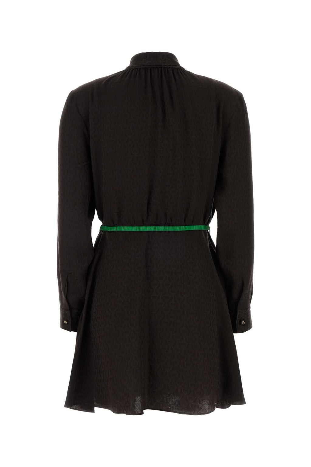 Gucci Silk Jacquard Dress — Brown