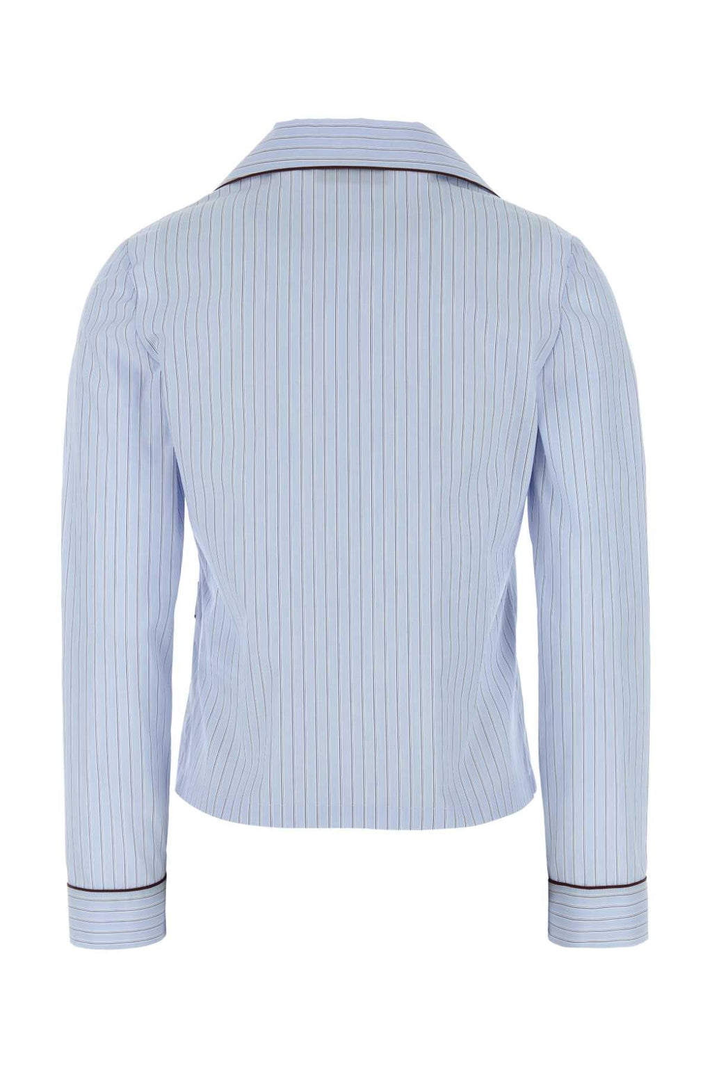 Gucci Striped Poplin Shirt — Blue