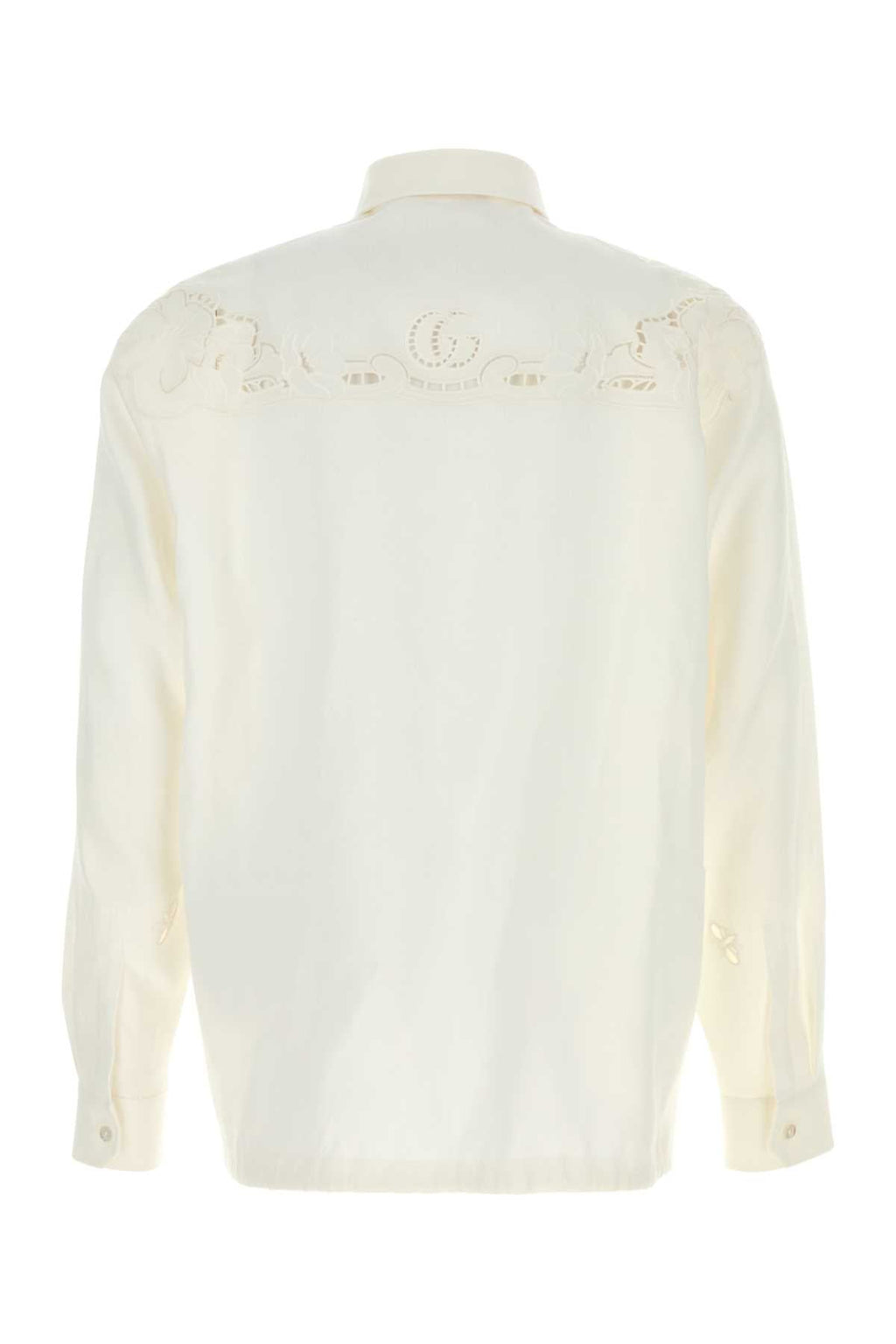 Gucci Linen Polo Shirt — White