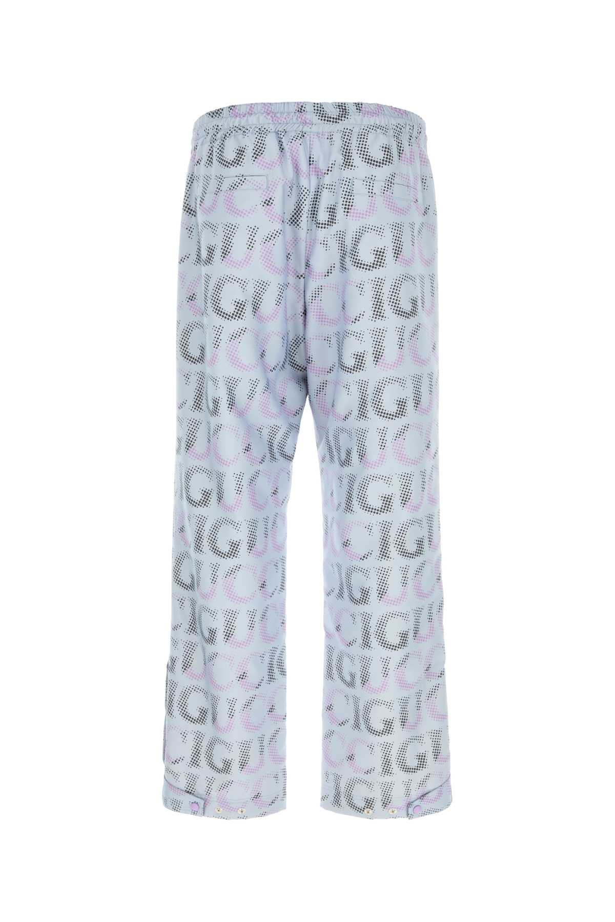 Gucci Printed Polyester Trousers — Purple