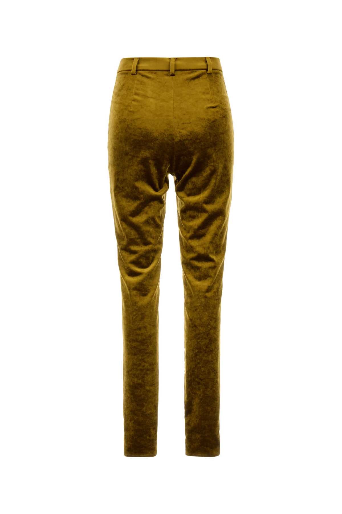 Gucci Chenille Viscose Trousers — Gold