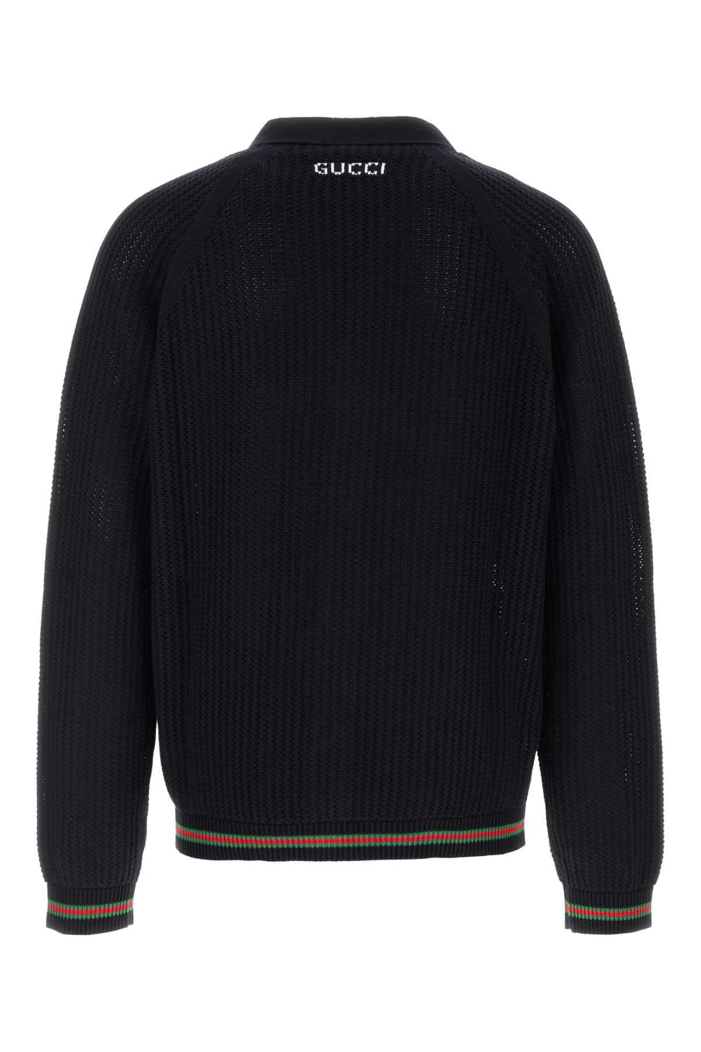 Gucci Crochet Cotton Cardigan — Navy