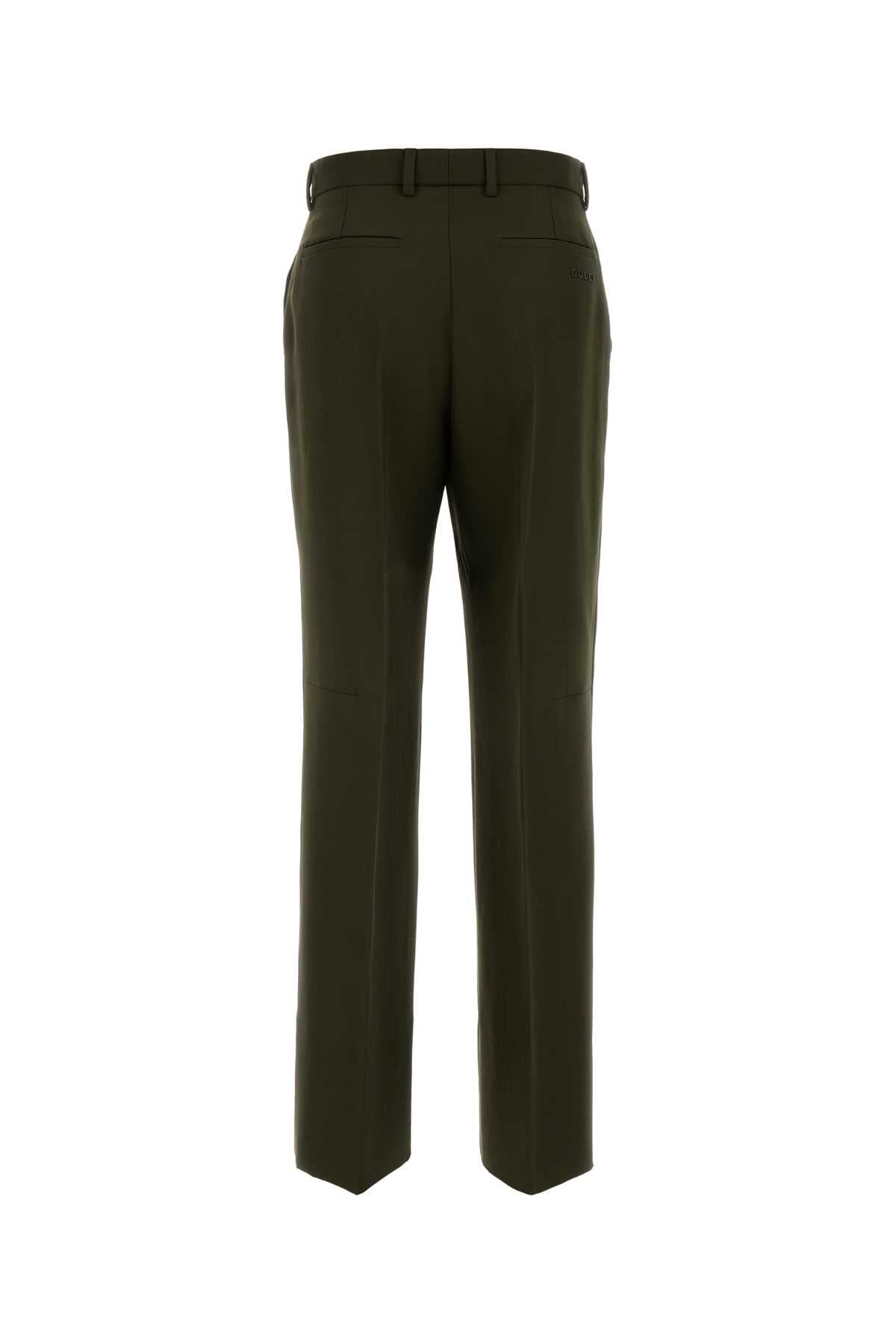 Gucci Wool Blend Trousers — Green