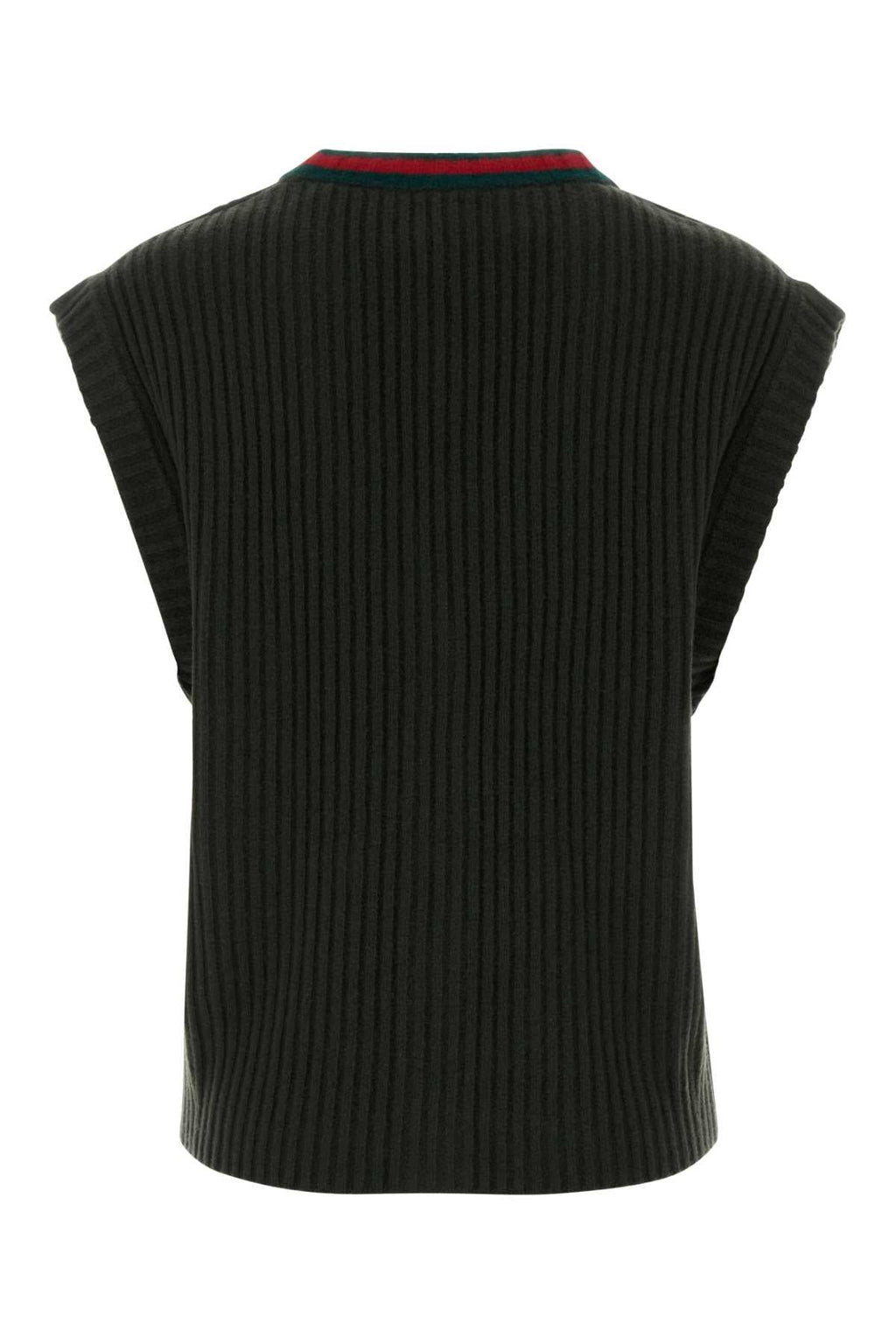 Gucci Wool Ribbed Vest — Green