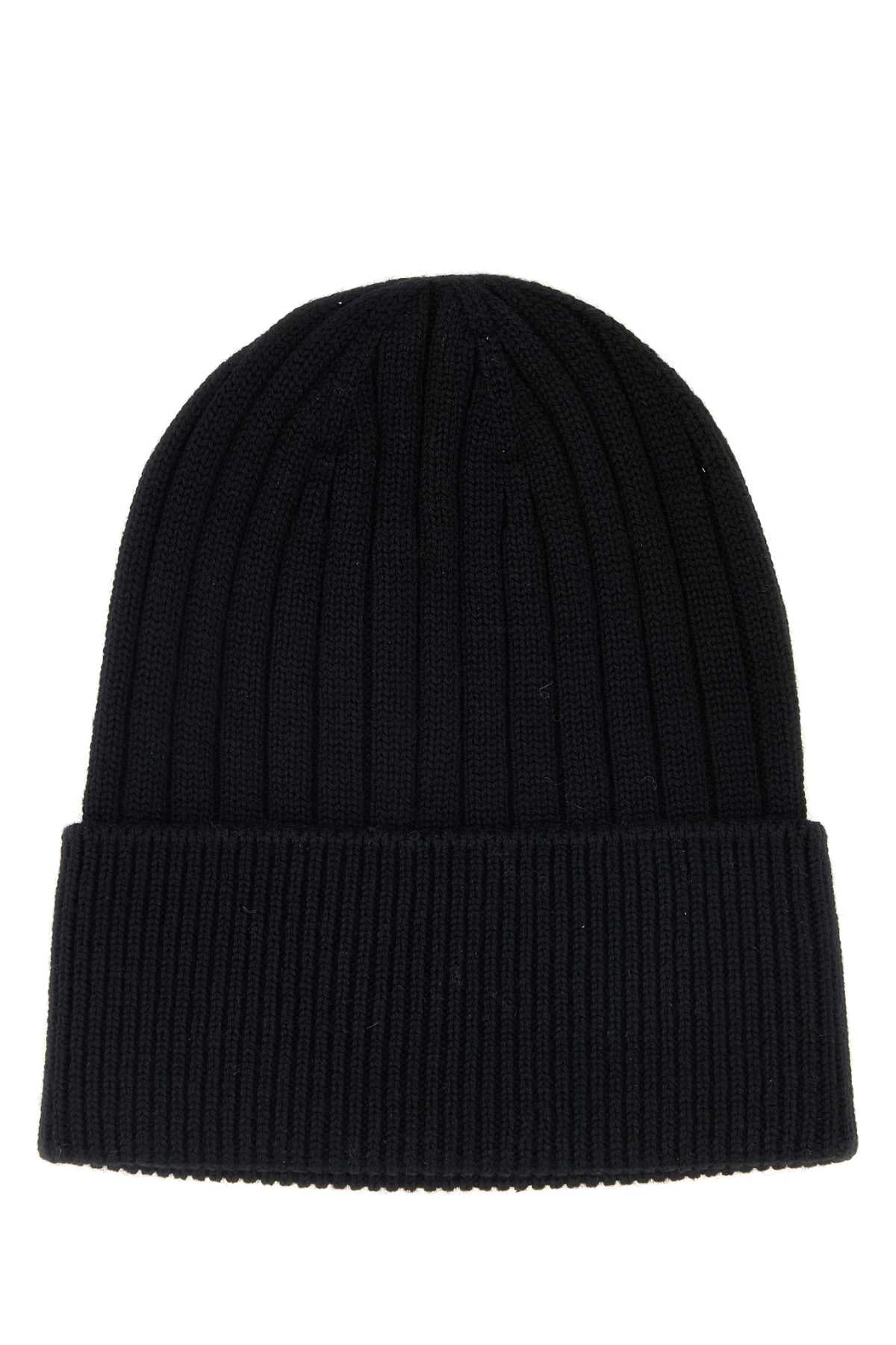 Gucci HAT Ribbed Wool Beanie — Black