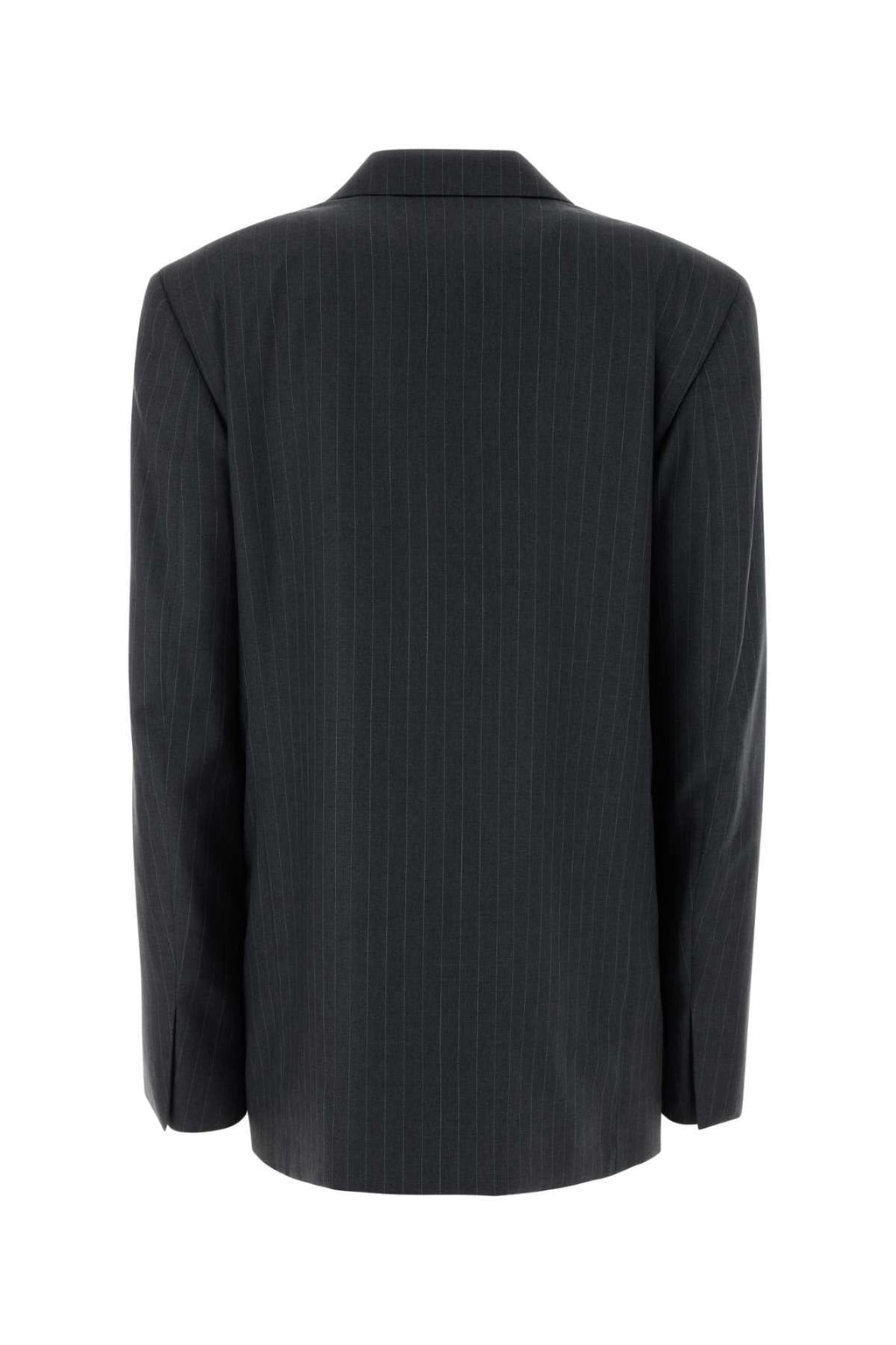 Gucci Pinstriped Wool Blazer — Gray