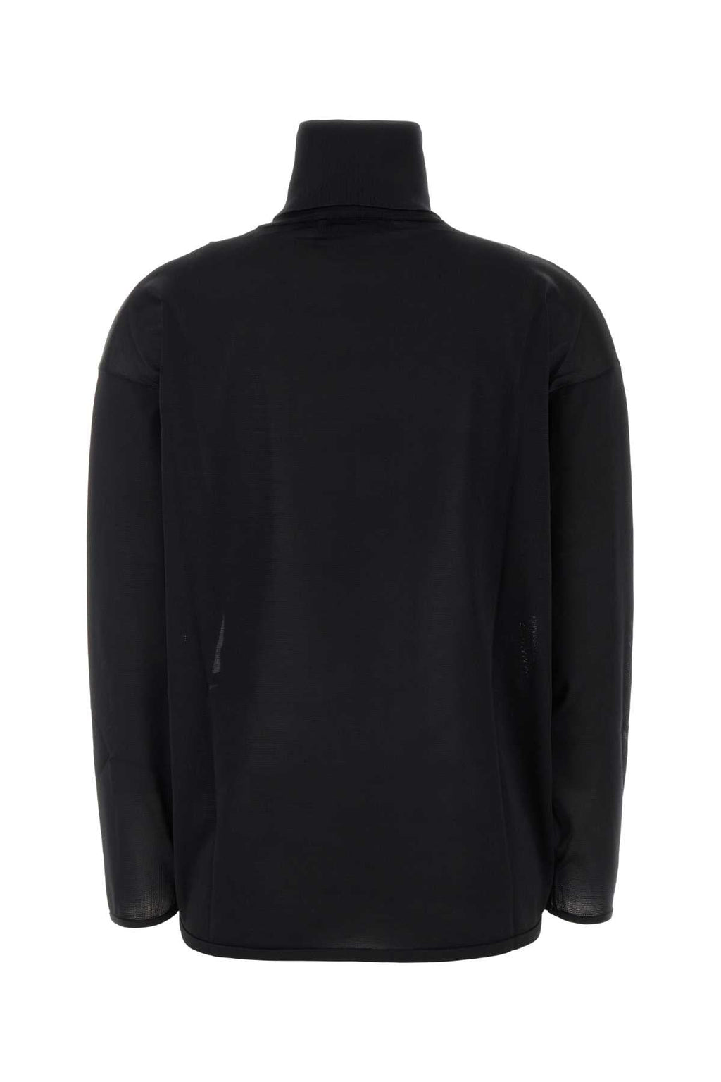 Gucci Silk Turtleneck Sweater — Black