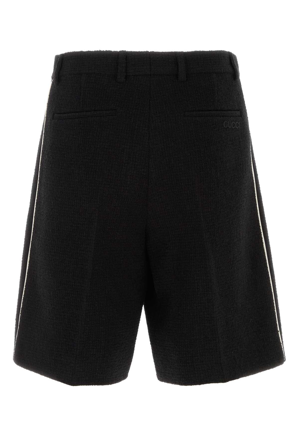 Gucci Boucle Bermuda Shorts — Black