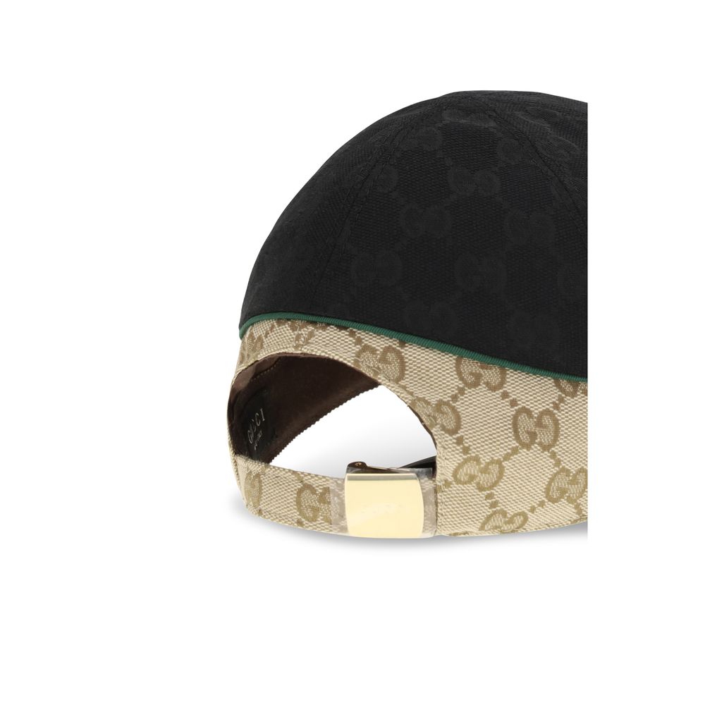 Gucci GUA001I24HBK31079BB GG Motif Baseball Cap — Black