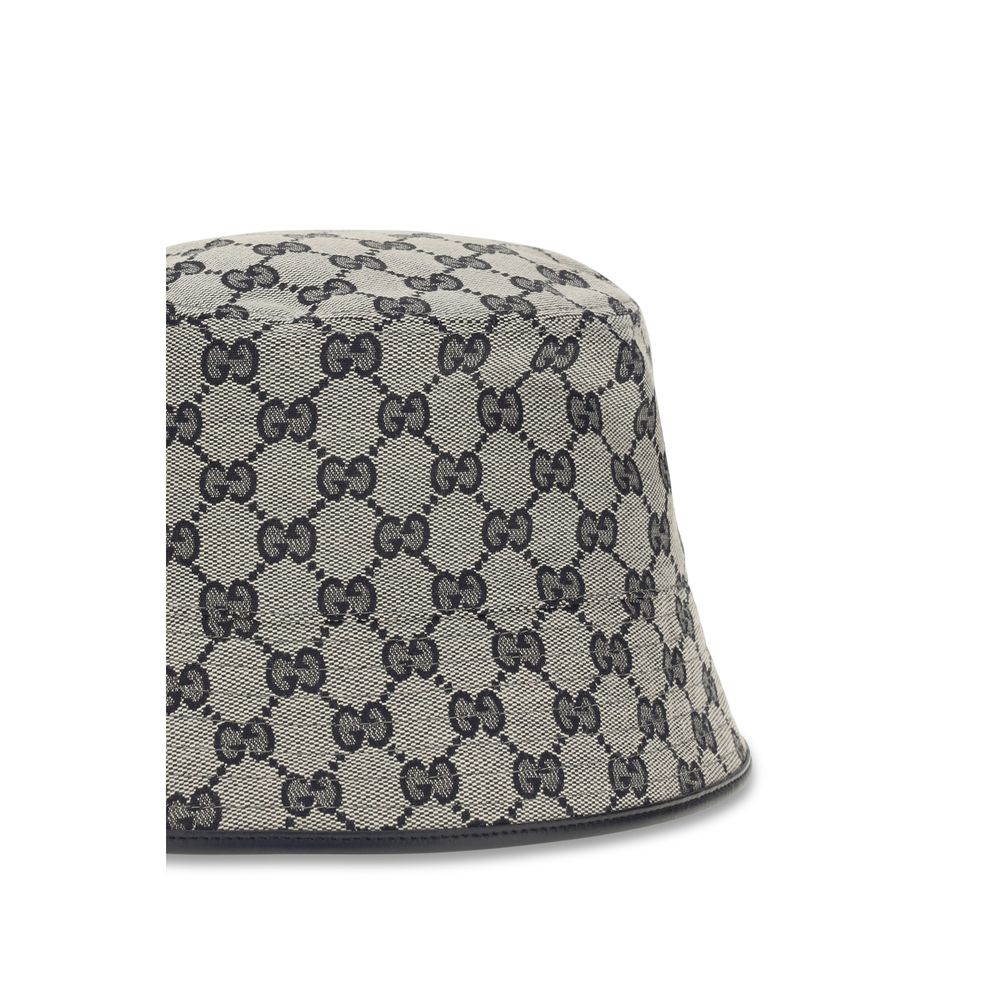 Gucci GU8757403HBNH4068BB GG Canvas Bucket Hat — Gray