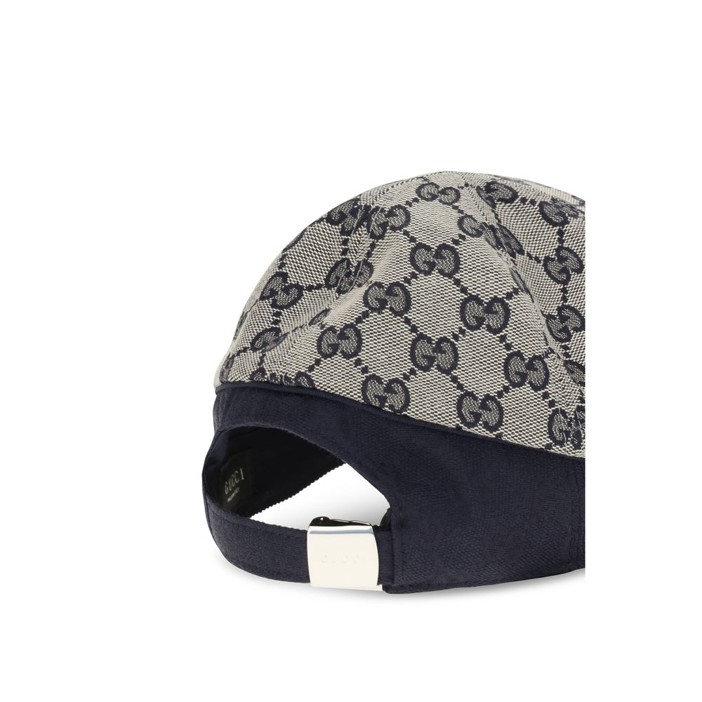 Gucci GUA001I24HBK44068BB GG Monogram Canvas Baseball Cap — Gray