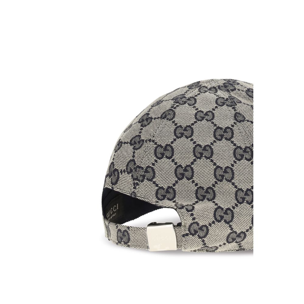 Gucci GU8757334HBKS4068BB GG Canvas Baseball Cap — Gray