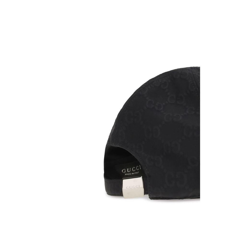 Gucci GU8757443HBMF1000BB GG Cotton Baseball Cap — Black
