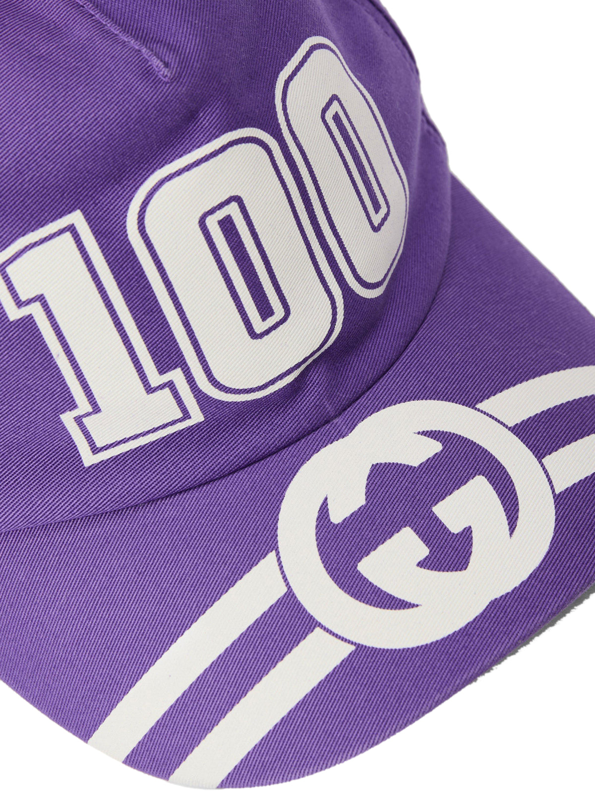 Gucci 6730814HAKR5270 GG Logo Baseball Cap — Purple